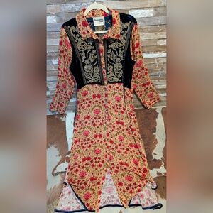 Gorgeous Savannah Jane Velvet Embroidered Floral Maxi Dress